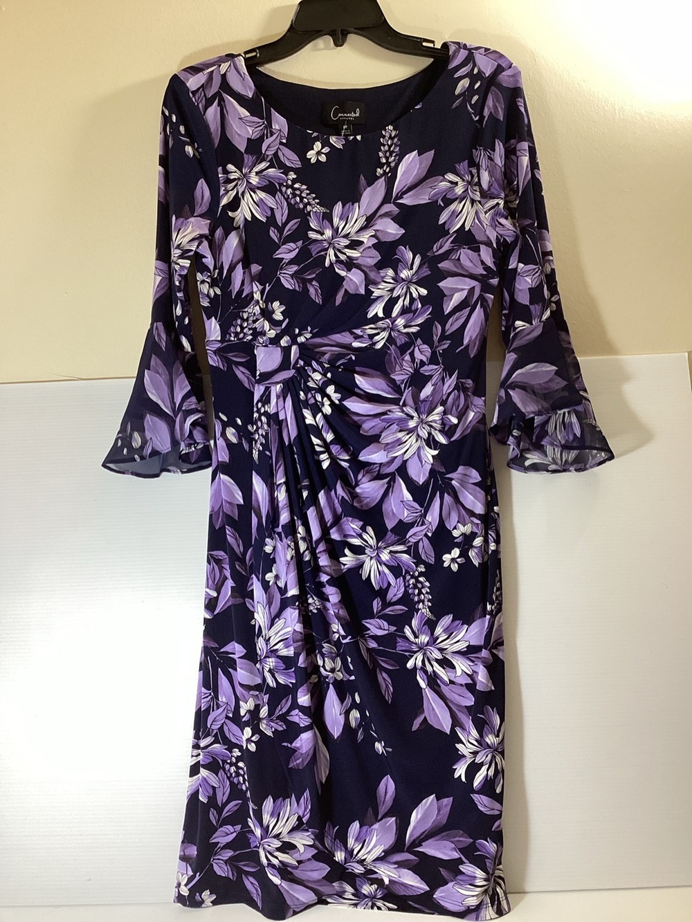 Connected apparel Petite Printed Side Tab Sheath Dress - Picture 5 of 6